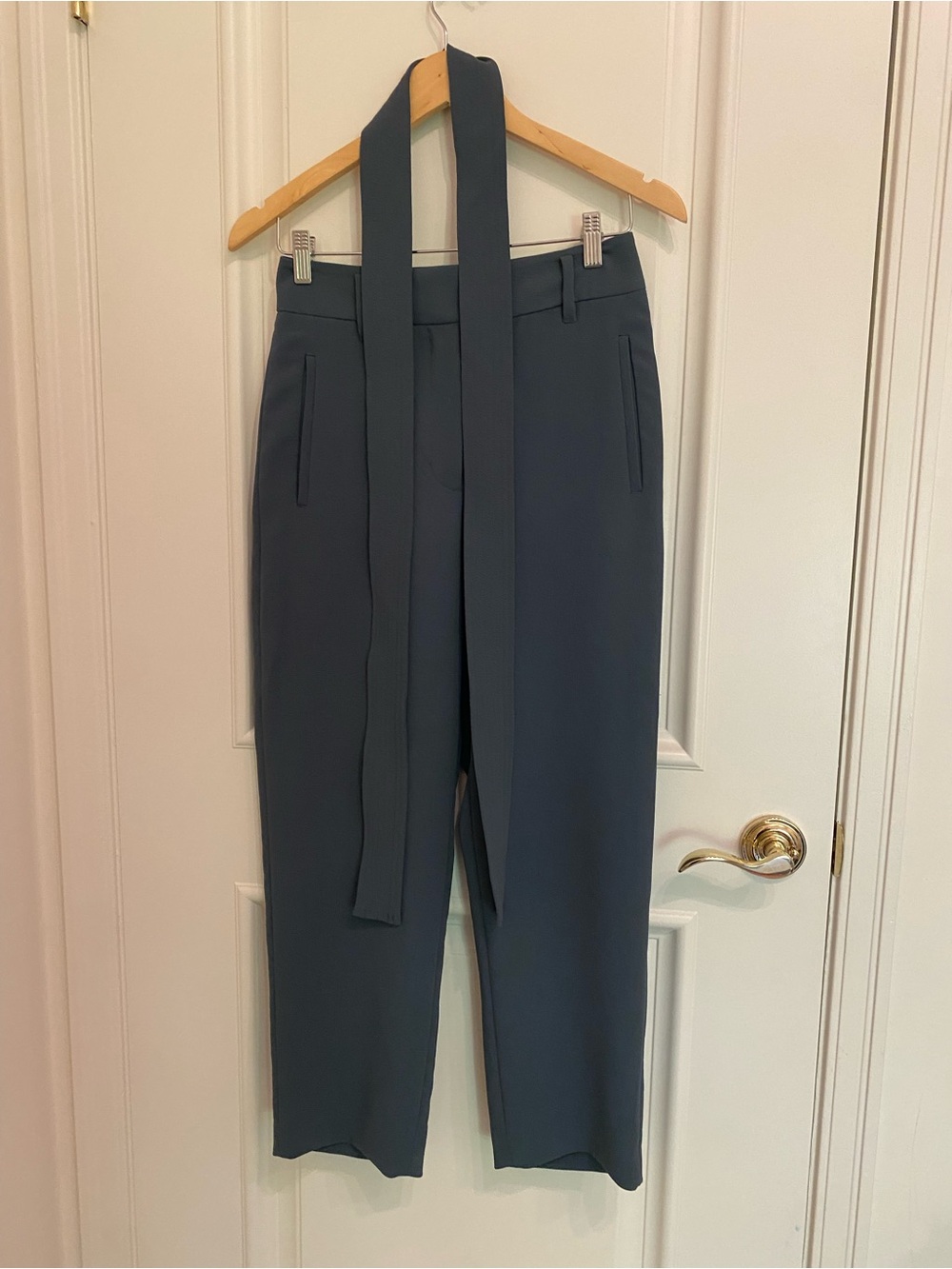 Wilfred Tie Pants in Slate Blue